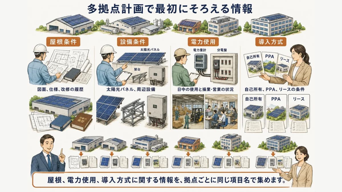 多拠点の共通入力欄をそろえる