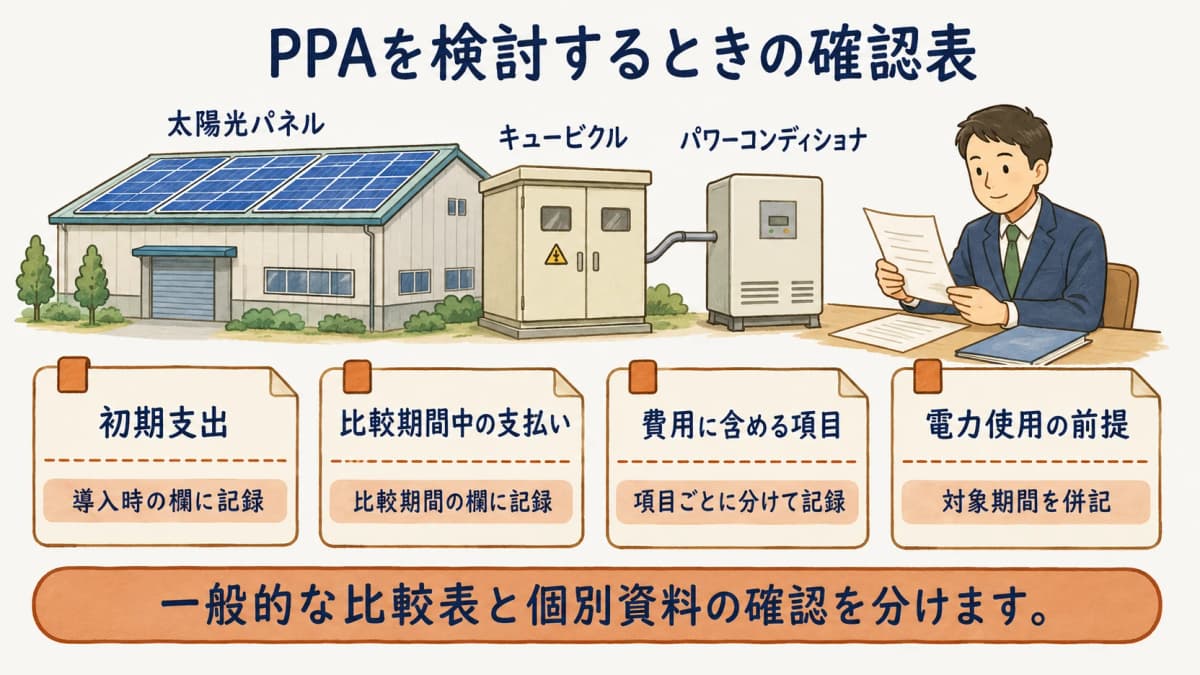 PPA太陽光で提供元の資料を確認する場面
