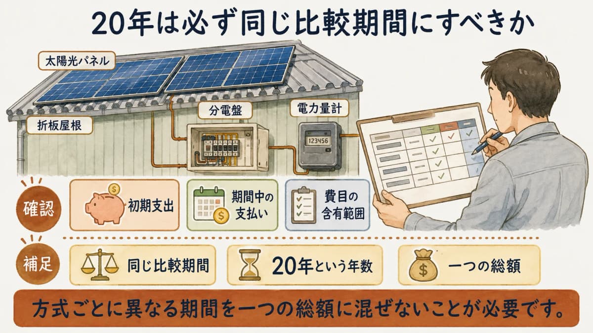 20年総費用のよくある質問を整理する図