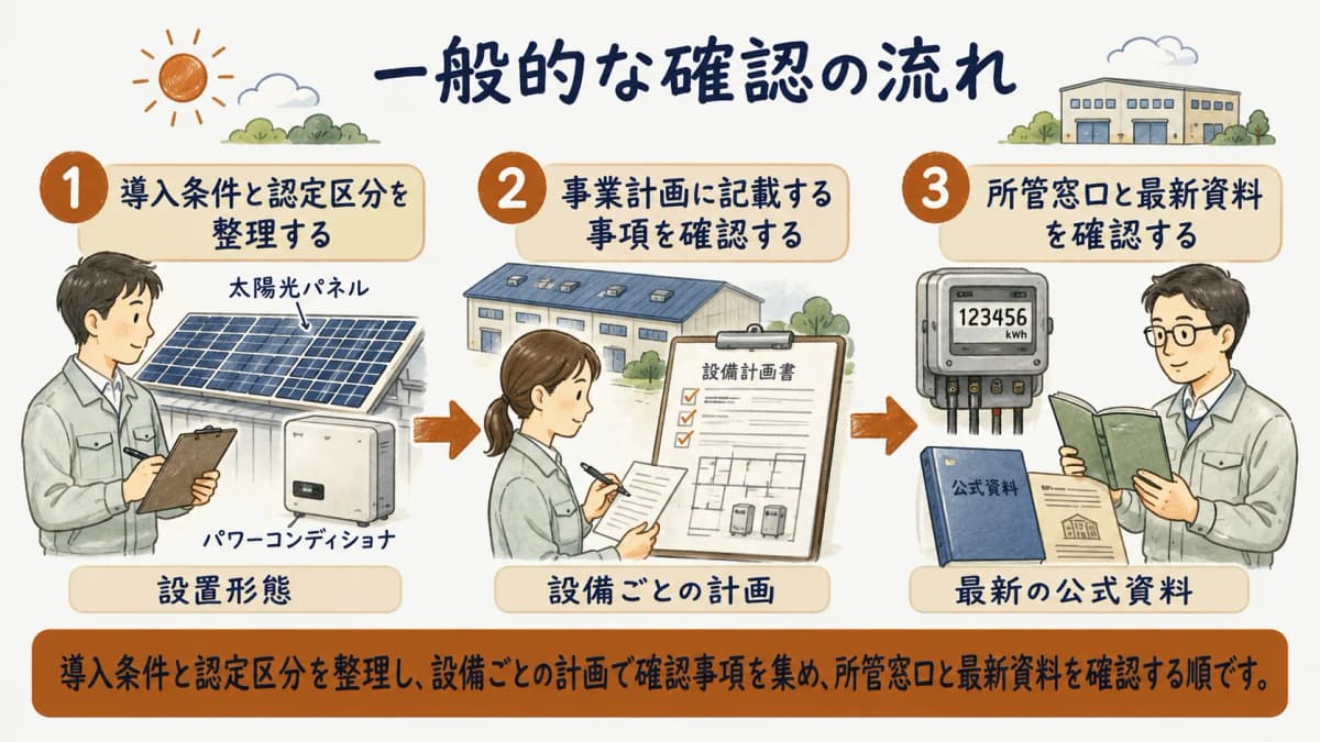 太陽光の事業計画認定で確認する全体の流れ