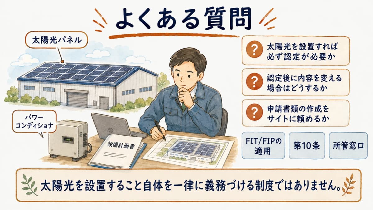 事業計画認定でよくある質問を確認する図
