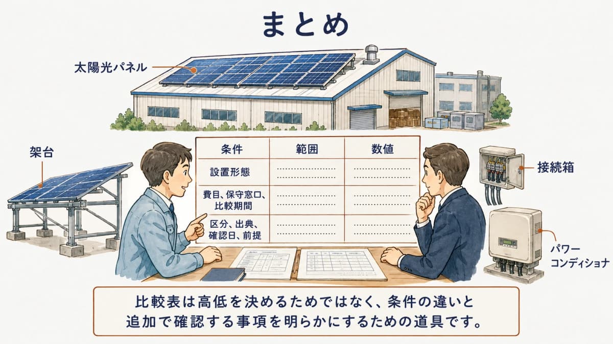 見積比較の前提を整えて次の確認へ進む